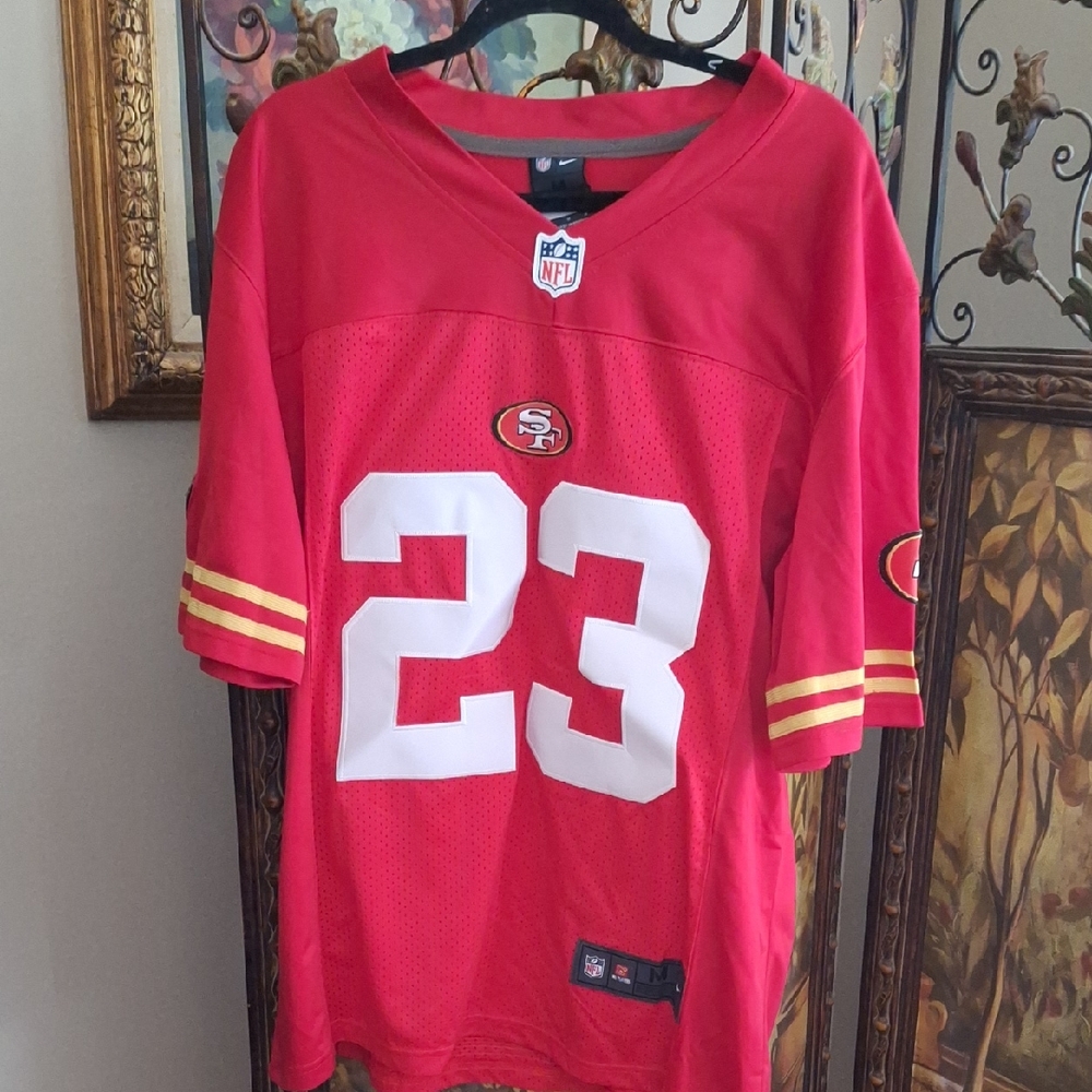 San Francisco 49ers Mens Red #23 Football Jersey